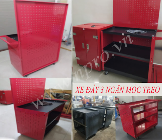 xe đẩy đồ nghề 3 ngăn