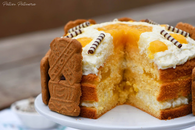 Naked Cake mit Mango Maracuja Pudding &amp; Spekulatius