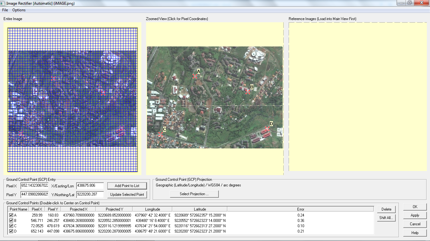 Marine_GIS Global Mapper Imagery Rectification (Georeferencing)