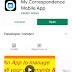 My Correspondence Mobile App has been published on PLAYSTORE