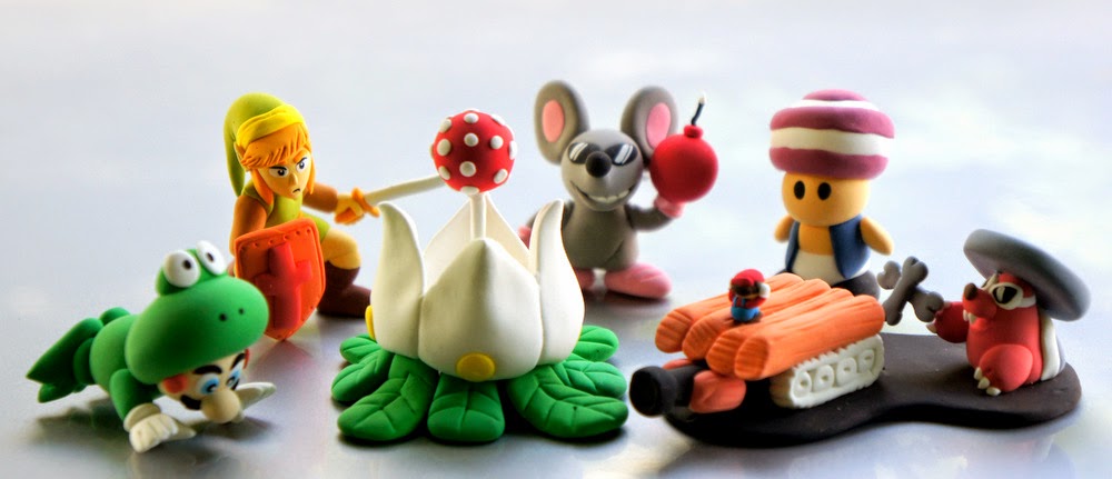 KarnclayparK: Frog Mario and cute figures model clay order from USA.