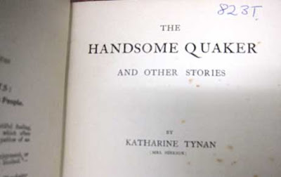 Title page reading The Handsome Quaker with author byline as described