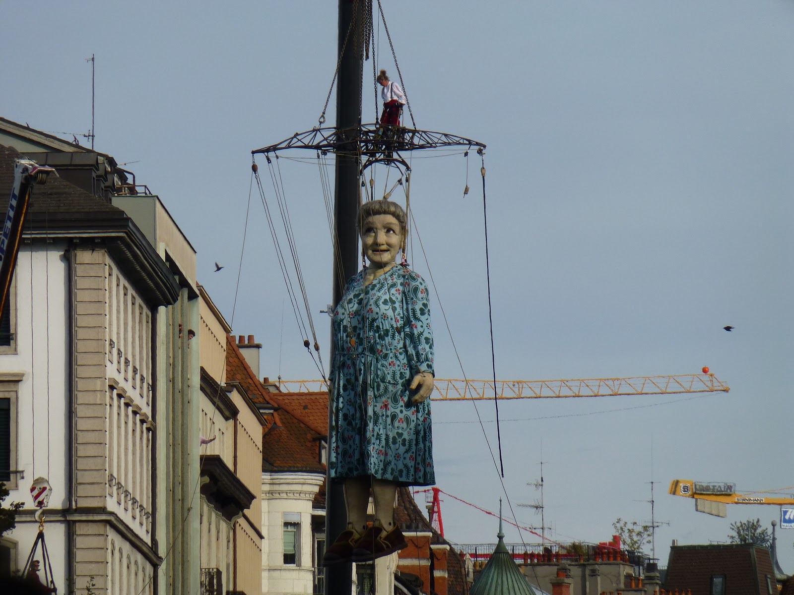 Scottish Girl in Zurich Geneva Giant Parade