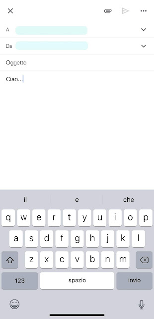 Nuovo messaggio e-mail su Gmail per iOS