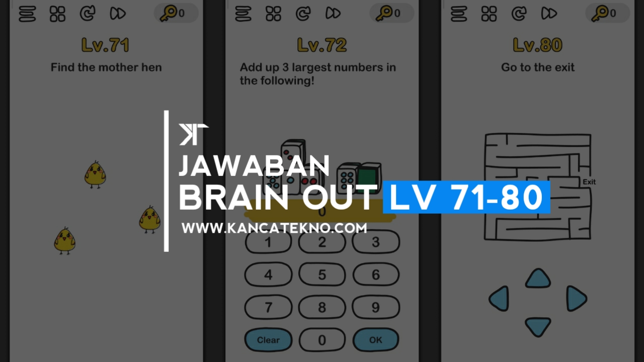 Kunci Jawaban Brain Out Level 71 72 73 74 75 76 77 78 79 80