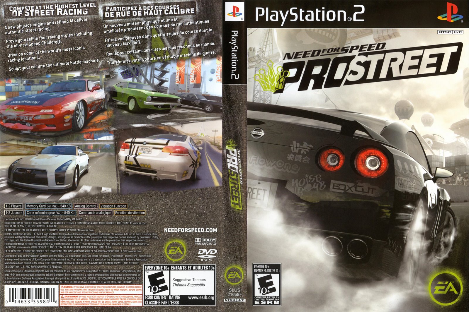 Need for Speed ProStreet Playstation 2 Ultra Capas