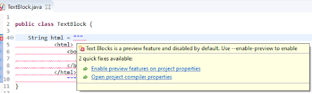 Enable preview features on project properties