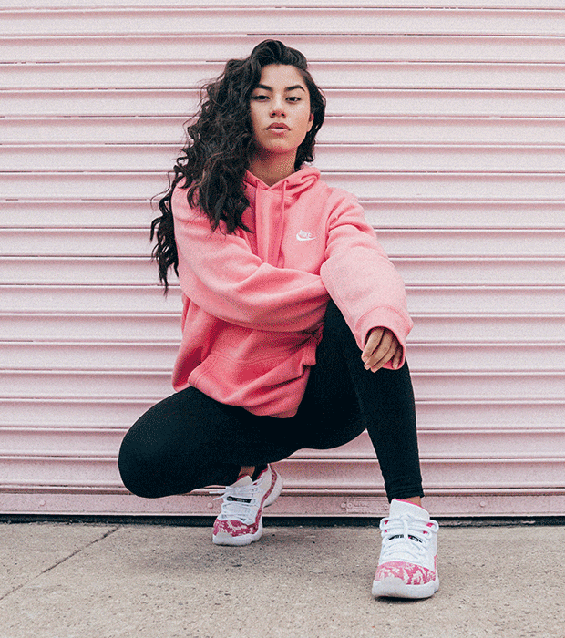 pink jordan 11 snakeskin shirt