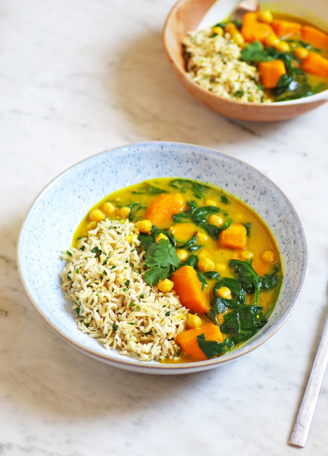 Sweet Potato, Chickpea & Spinach Curry |Euphoric Vegan