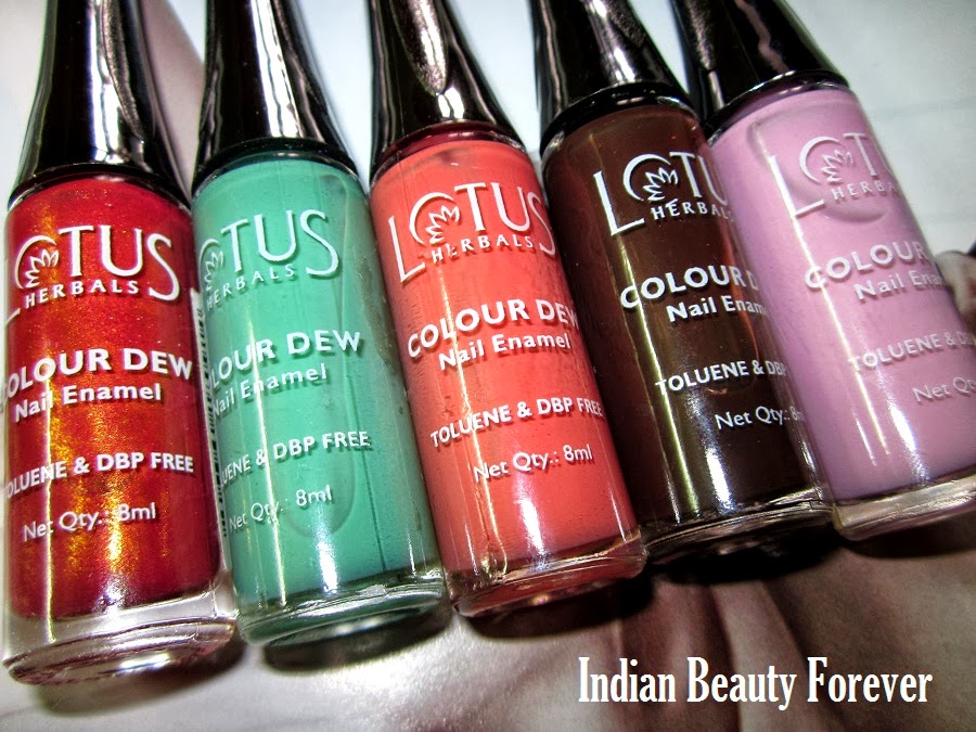 6 Lotus herbals colour Dew nail polish swatches Swatch gallery  Indian  Beauty Forever