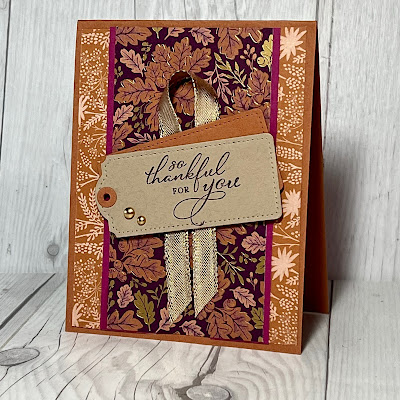 Fall handmade greeting card using Stampin' Up! Blackberry Beauty Suite