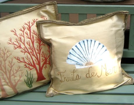 painted pillows free hand