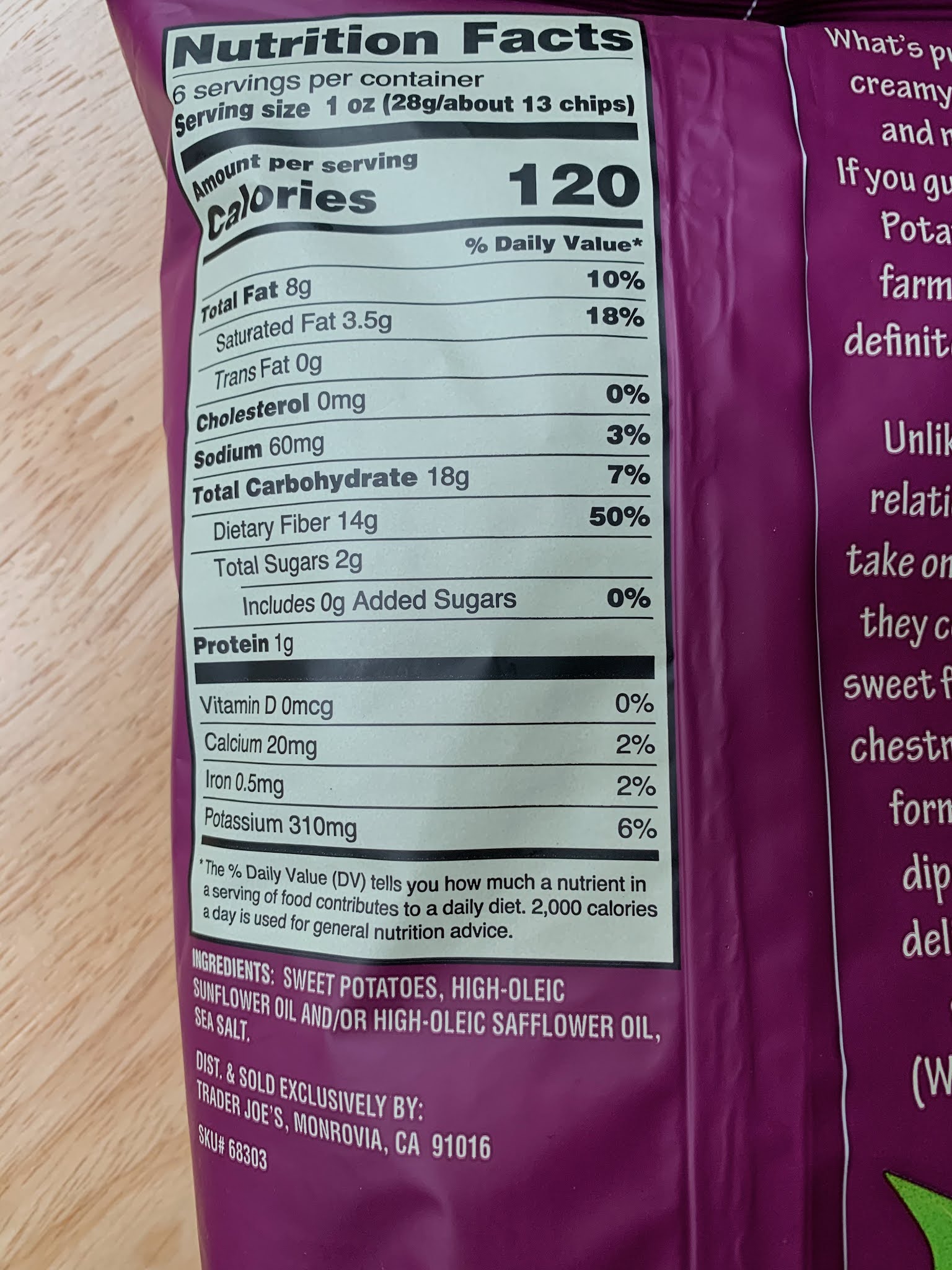 Trader Joe's Murasaki Sweet Potato Chips