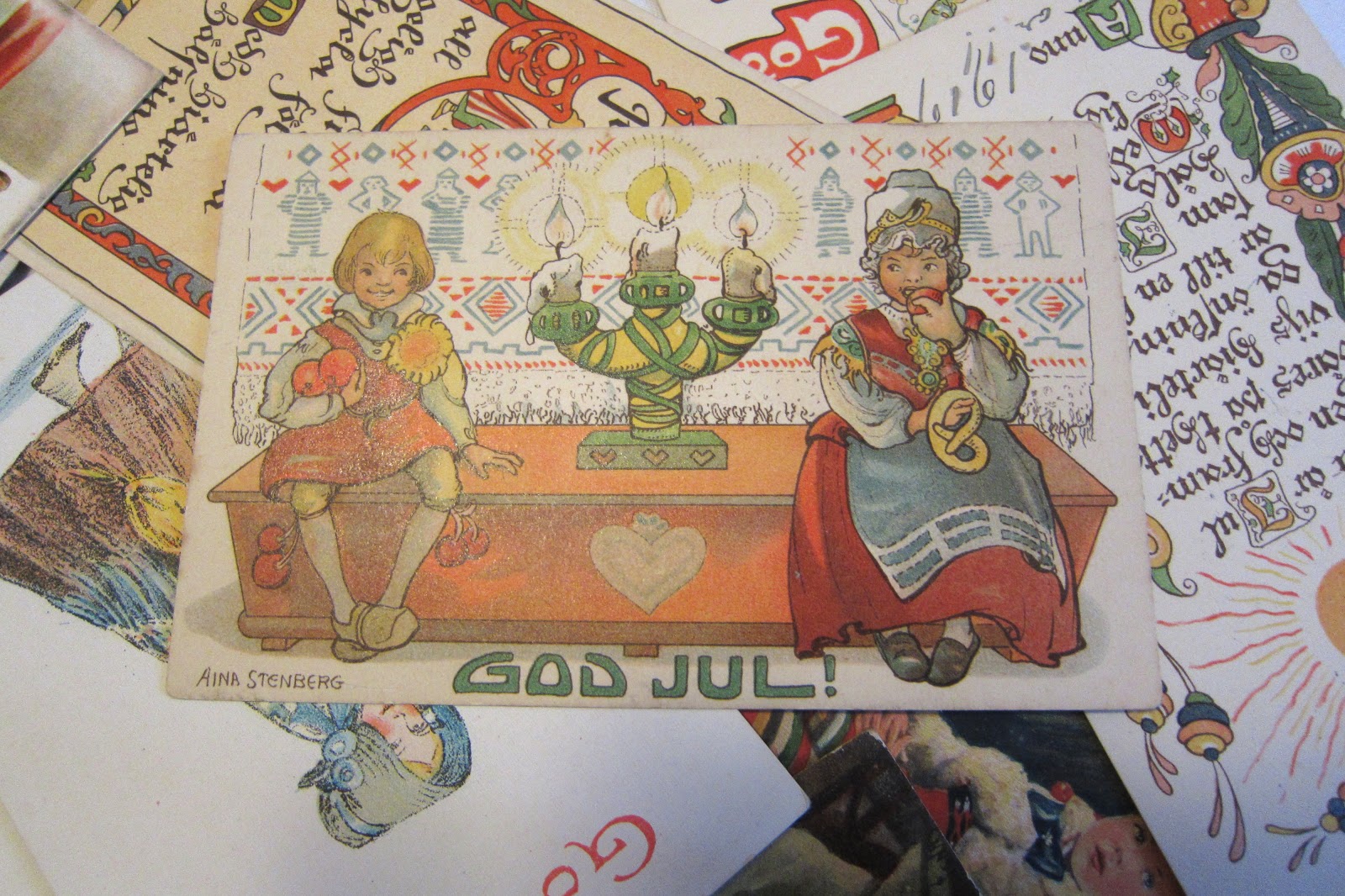 Min lantliga dröm Gamla julkort