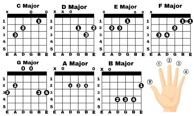 Major Guitar Chords | What is a Major chord? - Neplych