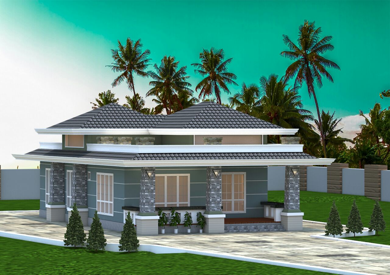 13 Lakh 1076 Sqft Low Cost House Design BUILDING DESIGNERS