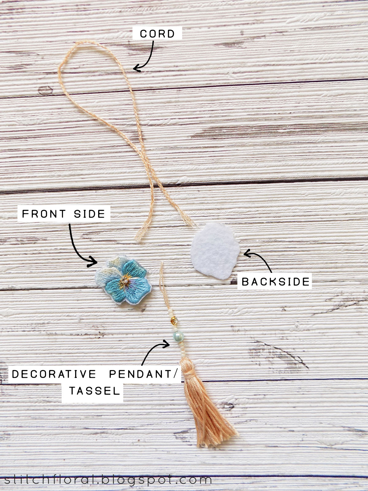 DIY Scissors fob tutorial Stitch Floral