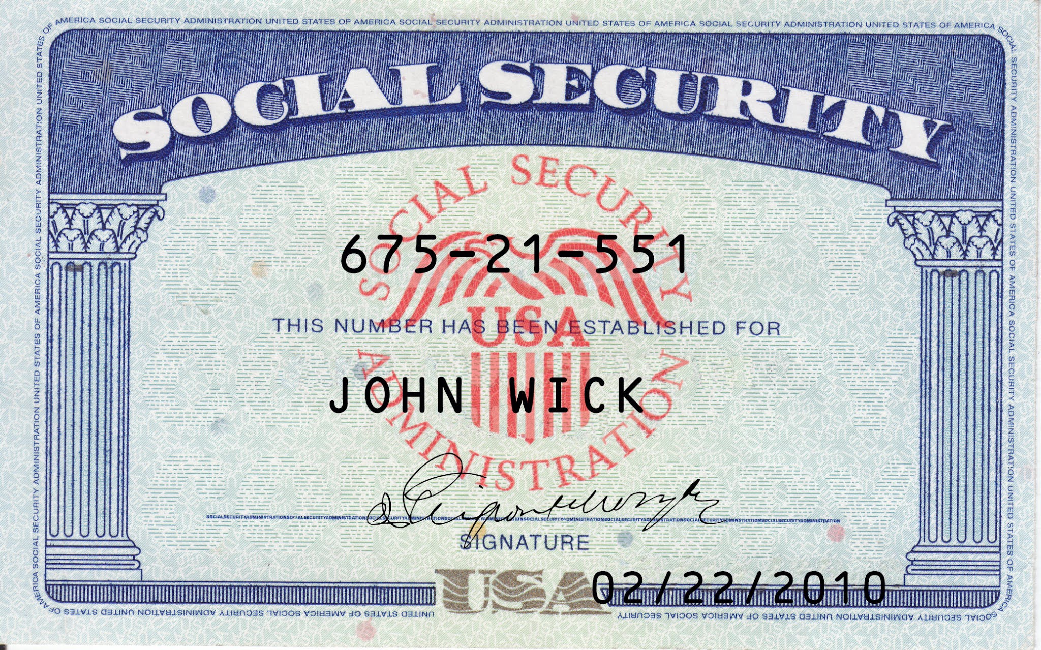 USA Social Security Card PSD Template US Novelty Drivers License