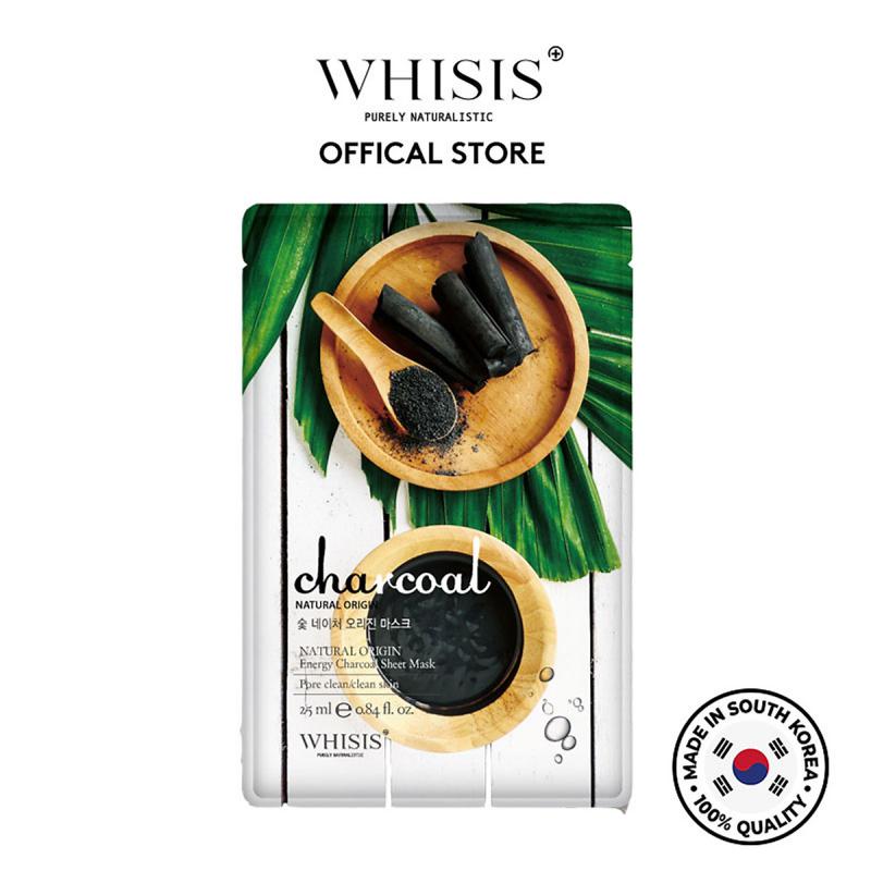 Mặt nạ than hoạt tính Whisis Nature Origin Energy Sheet Mask thải độc, se khít lỗ chân lông