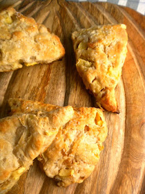 Scones filled with sweet apples and bits of spicy ginger that are soft on the inside, and a little crispy on the outside. The best way to start your day! - Slice of Southern