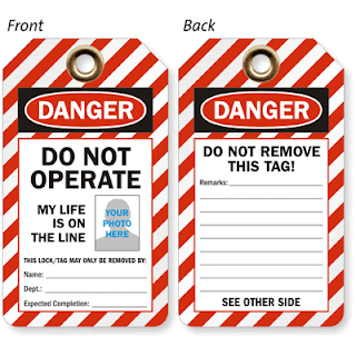 Do Not Operate Tag TG 3034