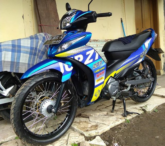 Modifikasi Jupiter Z1 Warna Biru Polos, Metalik, Tosca, Muda, Langit