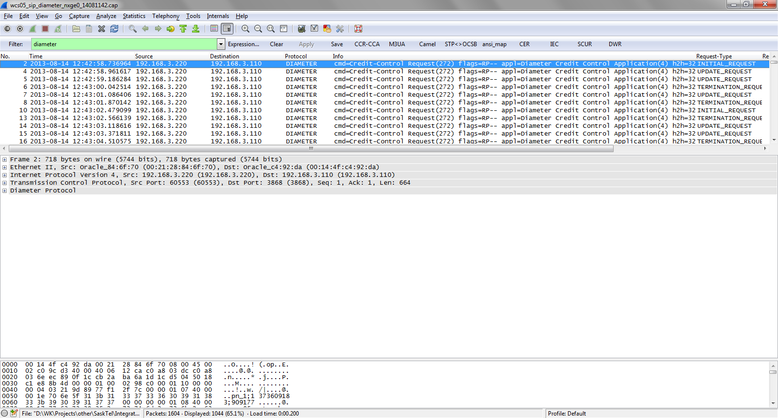 Using wireshark to recover flag fadlocker