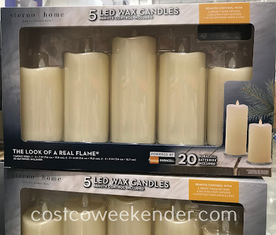 Add some light and decor to your home with Sterno Home 5-piece LED Wax Candles