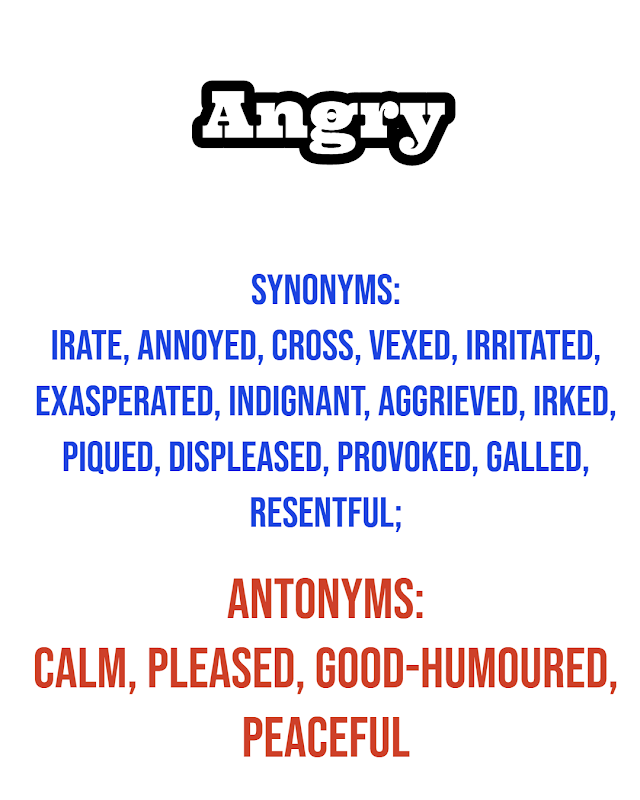 what is the opposite of angry