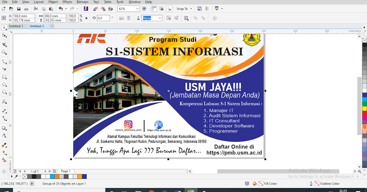 Tutorial Cara Buat Brosur di CorelDraw X7 untuk Promosi