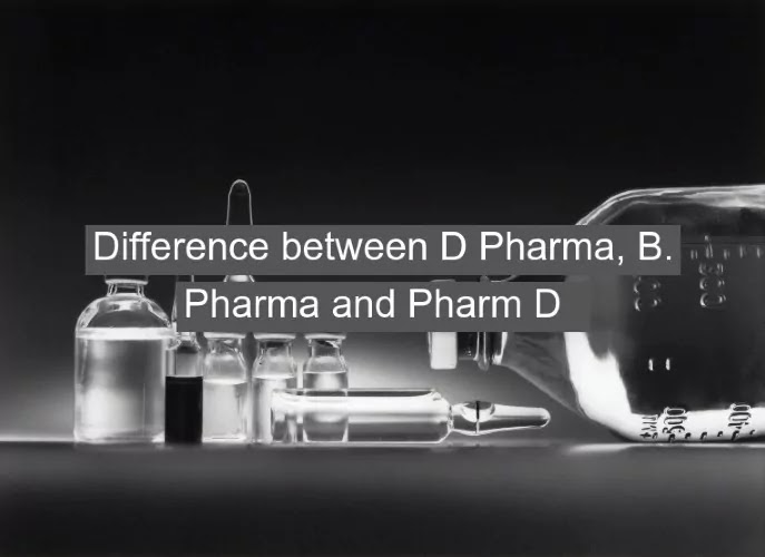 Difference between D Pharma, B. Pharma and Pharm D