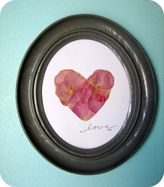 pressed petal heart picture