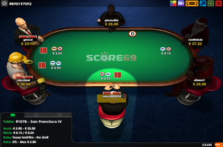 Score69 Poker Screen