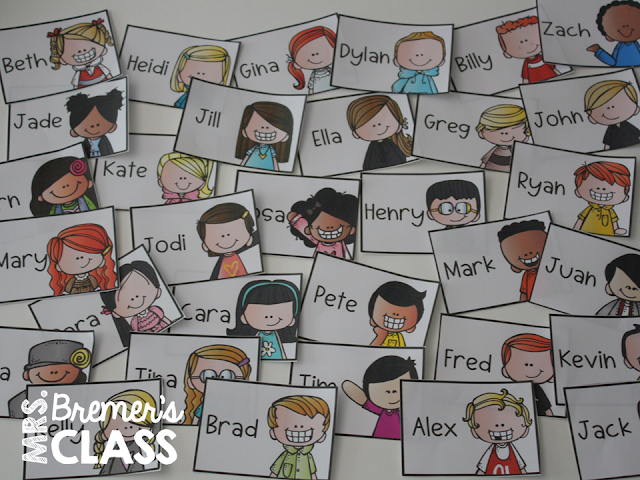 Back to school name tags and labels with 32 different editable options for your classroom. Perfect for labeling desks, cubbies, book baskets, binders, coat hooks, boxes, and anything else you'd like! Sixteen boy and sixteen girl options are included in each pack! #classroomsetup #backtoschool #nametags #classroom #labels #classroomorganization #teaching #classroomideas