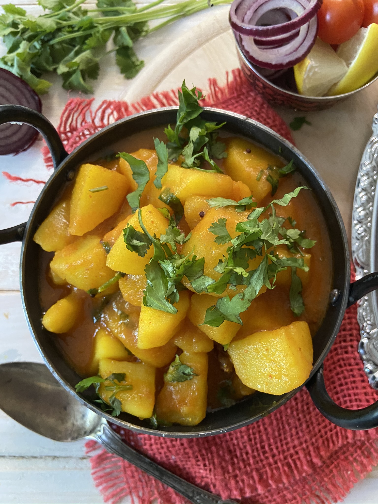 Gujarati Style Potato Curry Rasa Waru Bateta nu Shaak simply.food