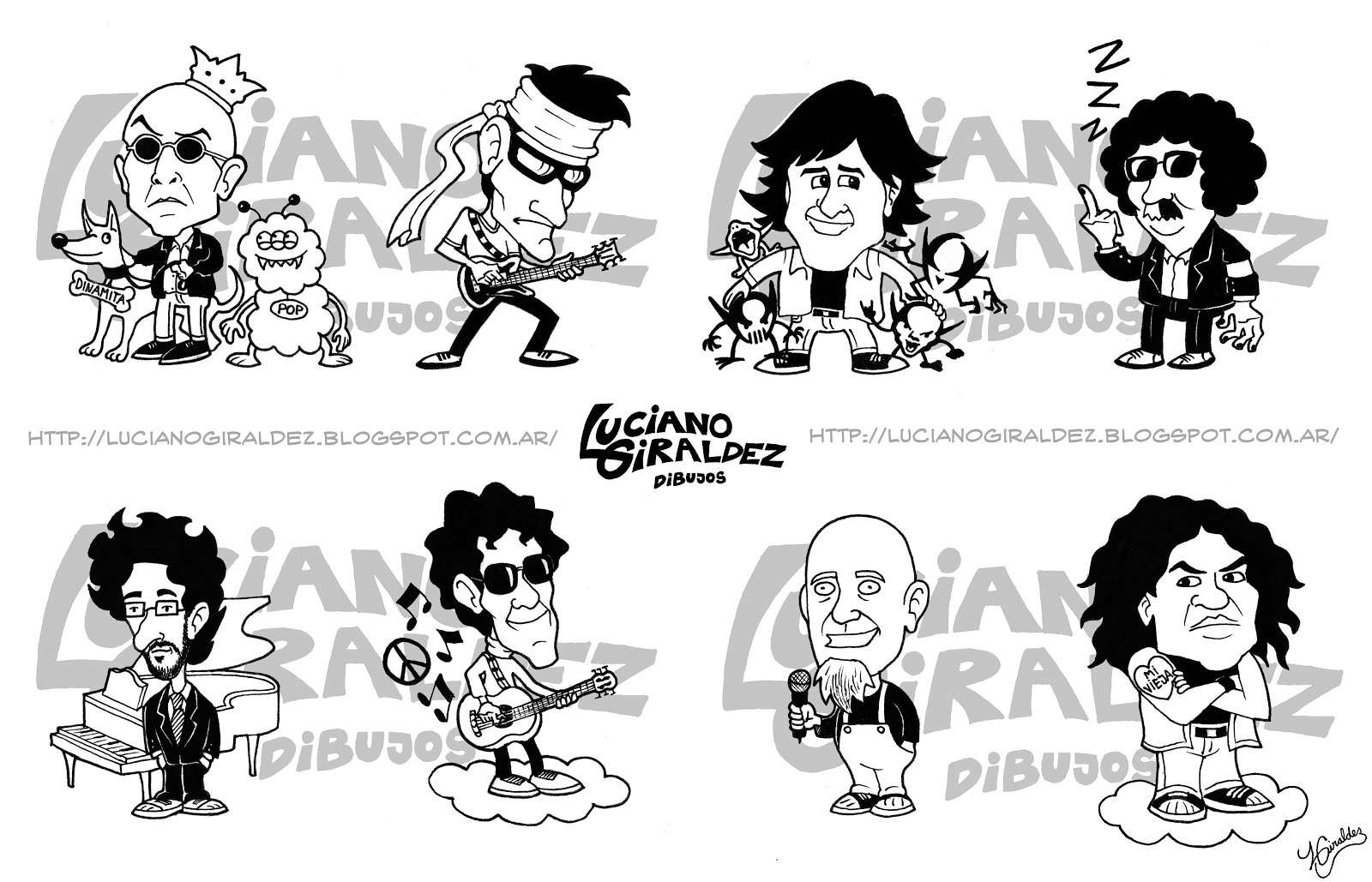 Luciano Giraldez Dibujos: Rockeros