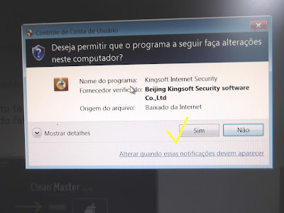 Tela de Confirmação Clean Master for PC