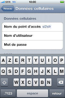 Configuration APN SFR iPhone