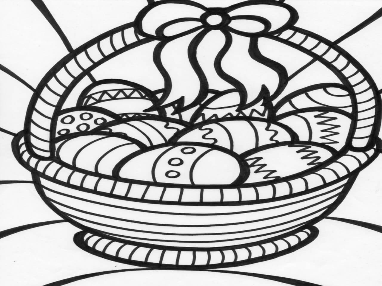 easter basket coloring pages - photo #36