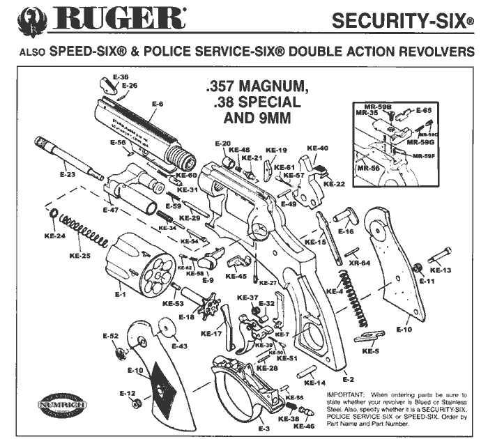 Ruger Security Six Disassembly Instructions
