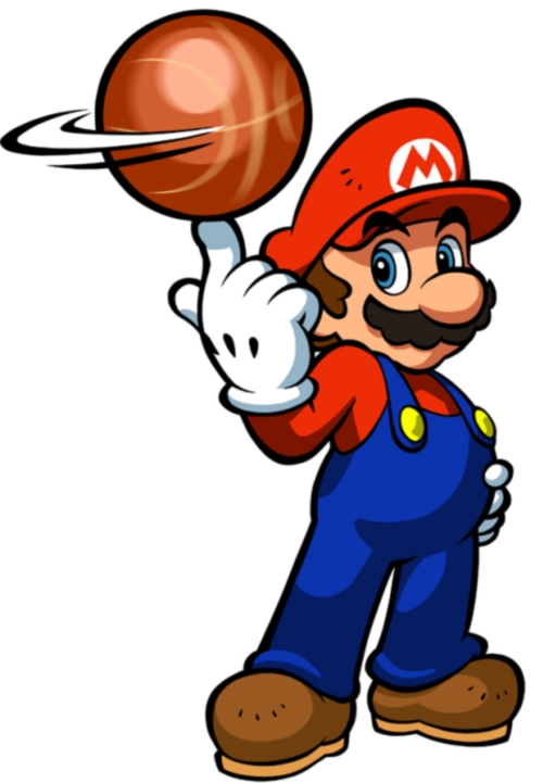Mario Playing Basketball