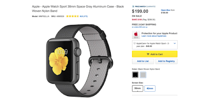 Apple Watch a 199 $ in calo il prezzo