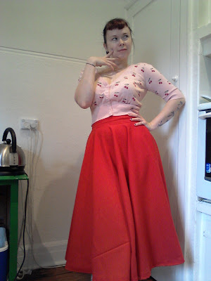 Miss Claire's Sewing Blog: Red circle skirt
