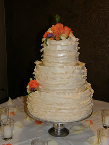 3-tier cake with fondant frills