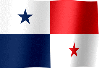 The waving flag of Panama (Animated GIF)