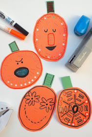 Halloween Paper Pumpkin Open Process Art Craft