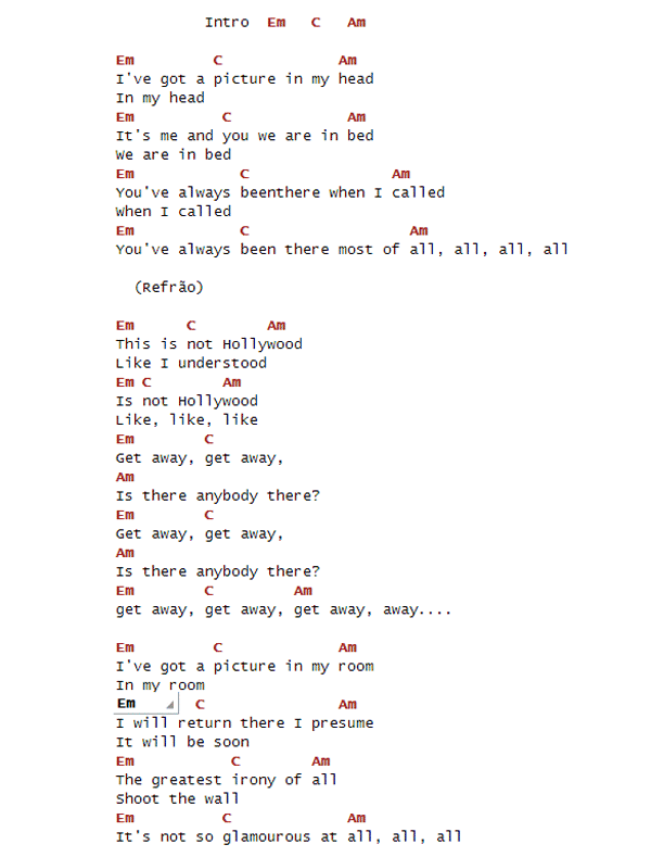 คอร์ด เนื้อเพลง Hollywood The Cranberries Chordza คอร์ดเพลง คอร์ด