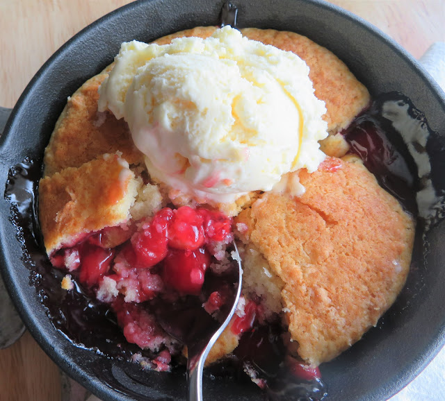 Skillet Cherry Cobbler