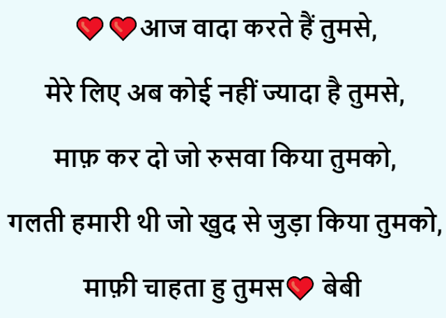 Sorry shayari in hindi for girlfriend