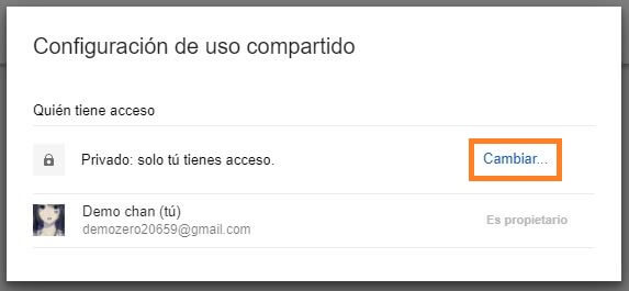 acceso carpeta google drive